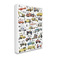 Stupell Industries ABCs of Motor Vehicles Kid's Alphabet Chart Wall Art
