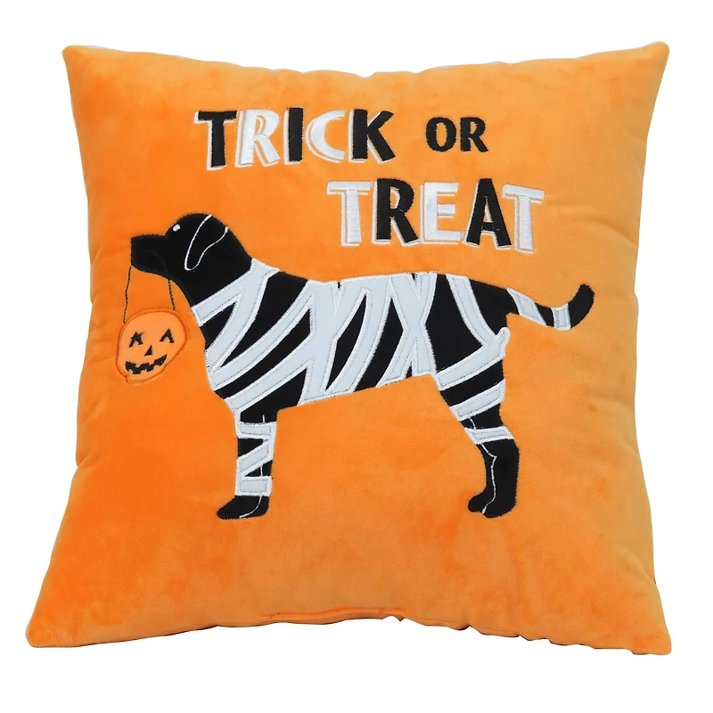 16" Trick-or-Treat Mummy Dog Throw Pillow by Ashland®