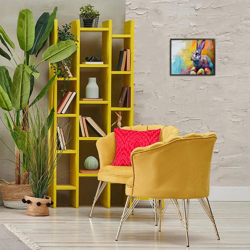 Stupell Industries Easter Joy Abstract Framed Giclee Art