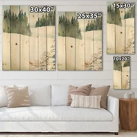 Designart - Pine Forest In Snowy Winter Landscape