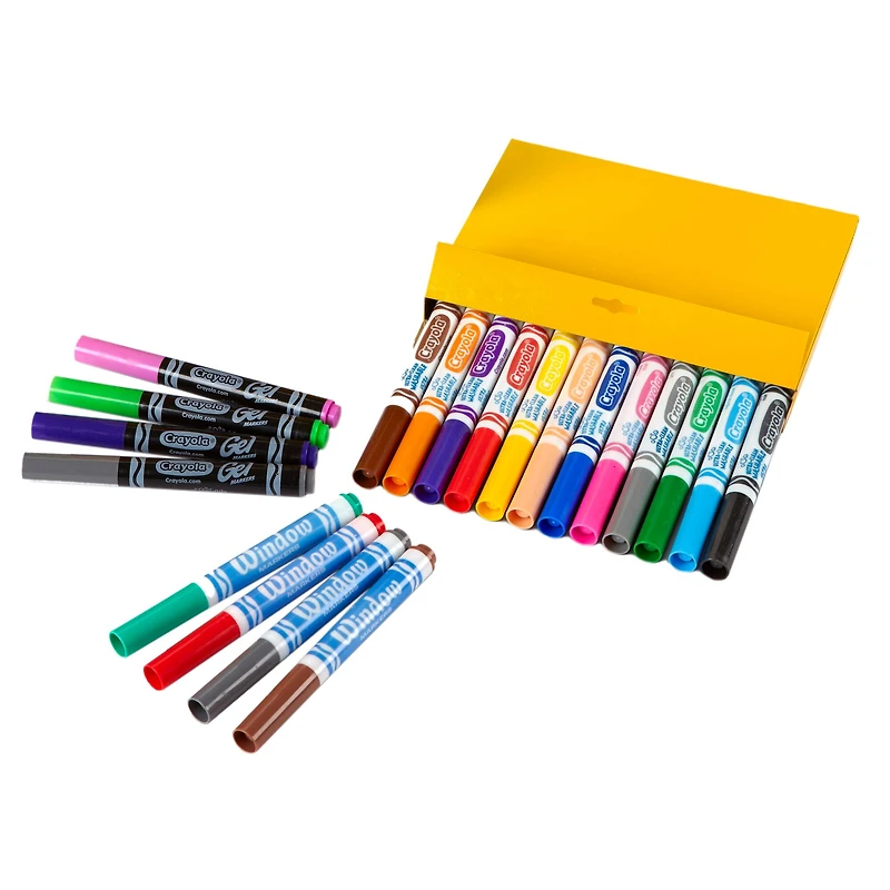 6 Packs: 64 ct. (384 total) Crayola® Broad Line Washable Markers Variety Pack