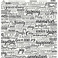 Paper Café Cream & Black Family 12" x 12" Cardstock, 15 Sheets