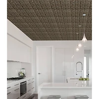 InHome Camden Antique Bronze Tin Peel & Stick Backsplash Tiles