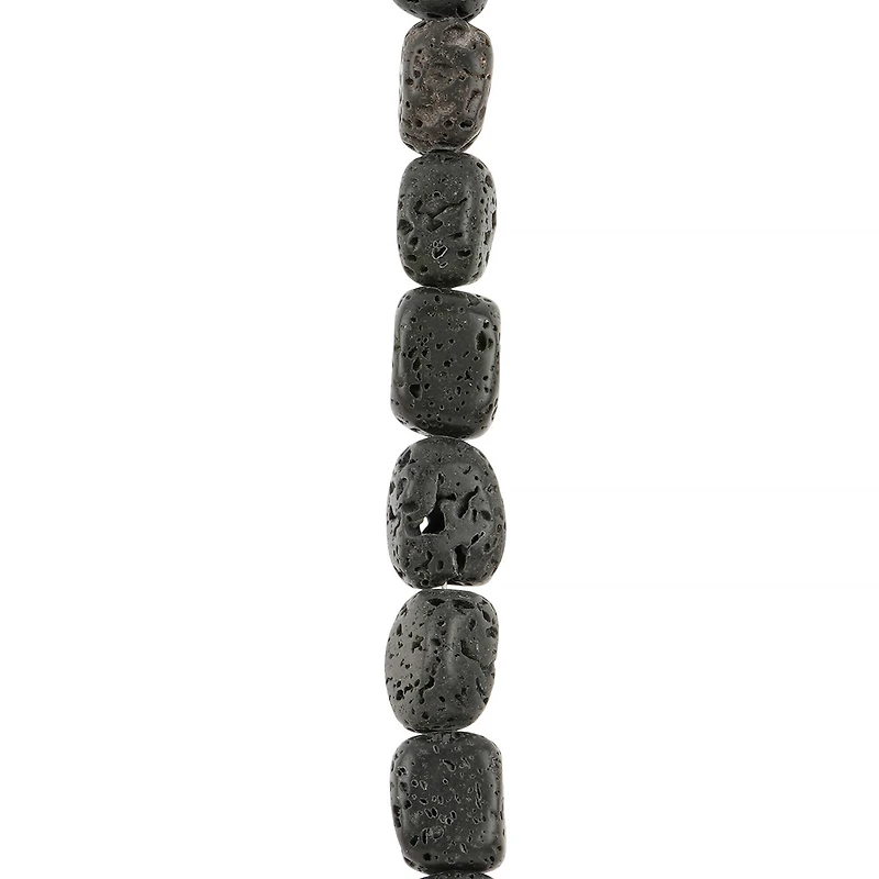 Black Lava Nugget Beads, 8mm by Bead Landing™