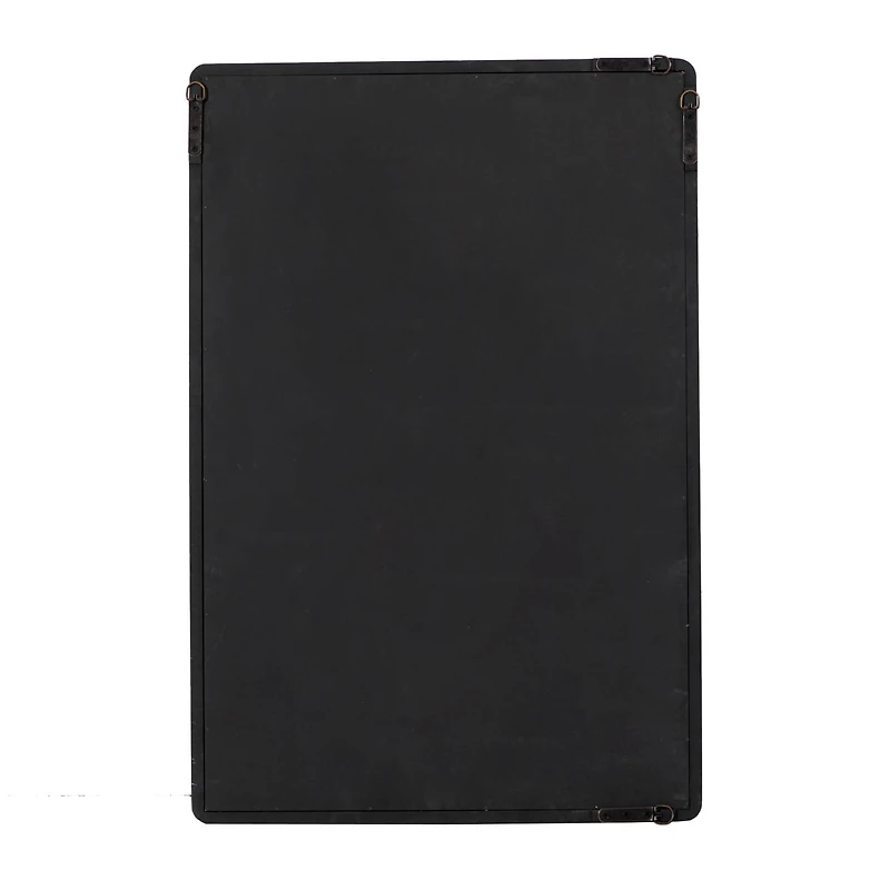 36" Black Contemporary Wood Wall Mirror