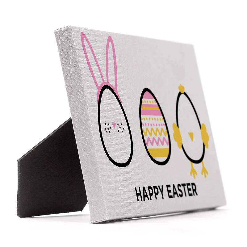 Happy Easter Eggs Tabletop Canvas
