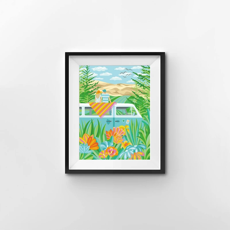 Winnie's Picks Campervan Traveling Around The World Adult Paint by Numbers Kit