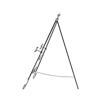 49'' Black Iron Traditional Easel