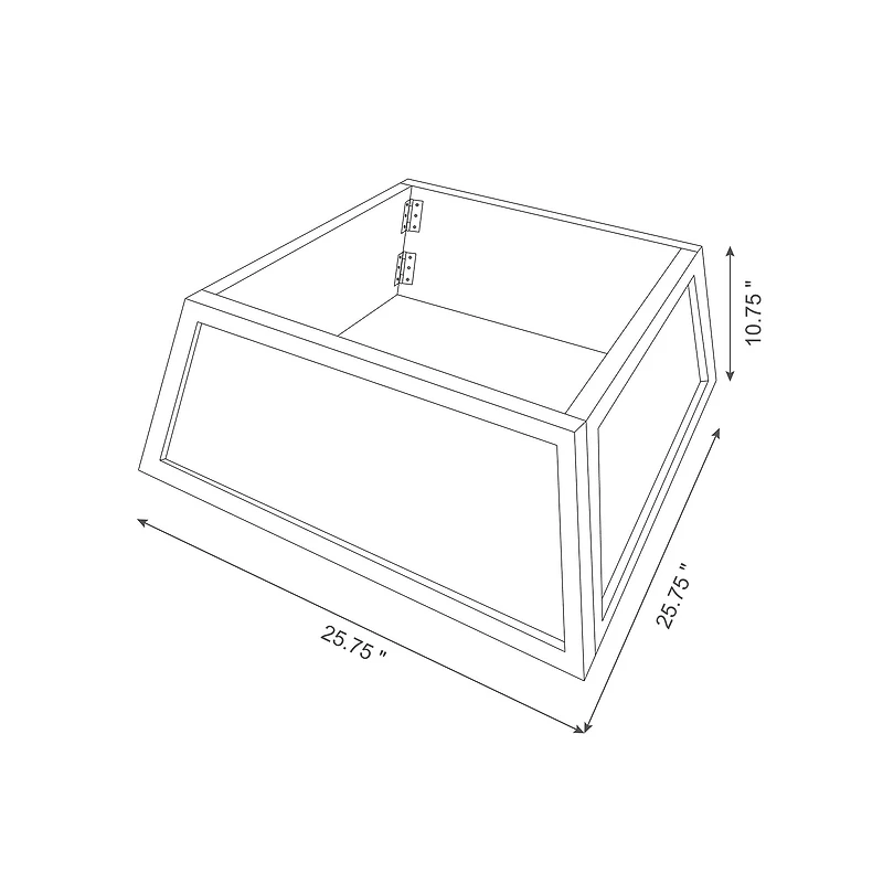 Glitzhome® Natural 26" Farm Fresh Christmas Trees Wooden Trapezoid Tree Collar