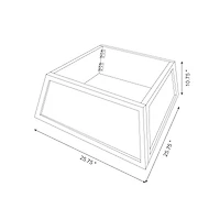 Glitzhome® Natural 26" Farm Fresh Christmas Trees Wooden Trapezoid Tree Collar