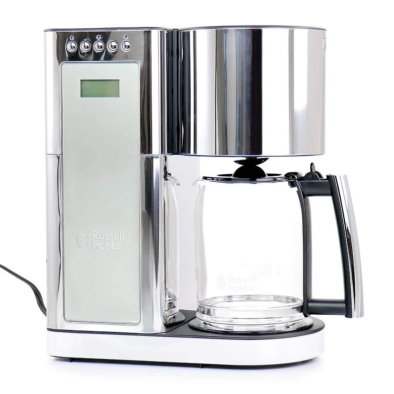 Russell Hobbs Silver Stainless Steel 8 Cup Glass Coffeemaker