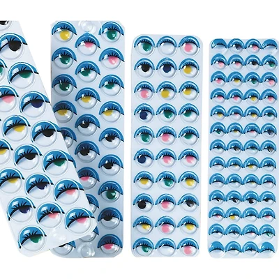 S&S Worldwide® Assorted Size Painted Peel & Stick Wiggly Eyes, 500ct.
