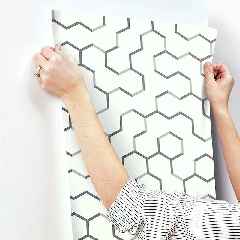 RoomMates Open Geometric Peel & Stick Wallpaper