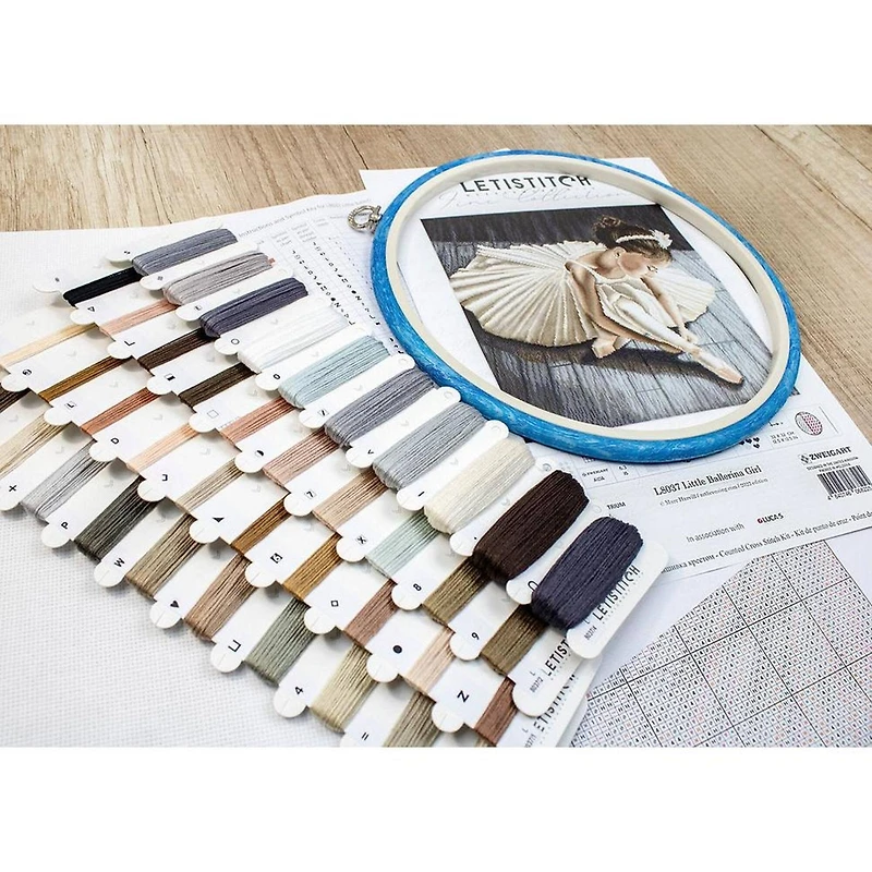 Letistitch Counted Cross Stitch Kit Little Ballerina Girl