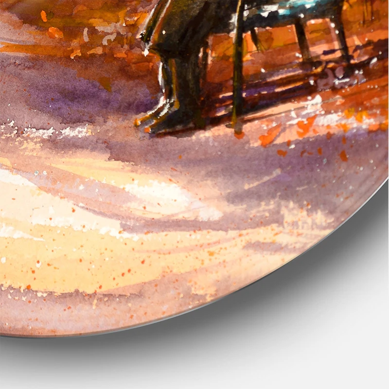 Designart - Road In The Park In Sunny Autumn Day