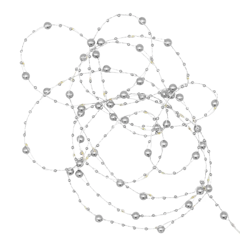 12 Pack: 40ct. Warm White Silver Pearl LED String Lights by Ashland®