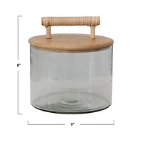 Hello Honey® 9" Glass Jar with Wooden Lid