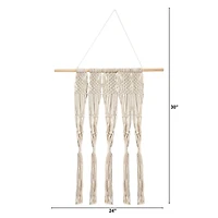 2.5ft. x 2ft. Hand Woven Macrame Wall Hanging Decor