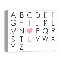  I Heart You Alphabet Canvas Wall Art