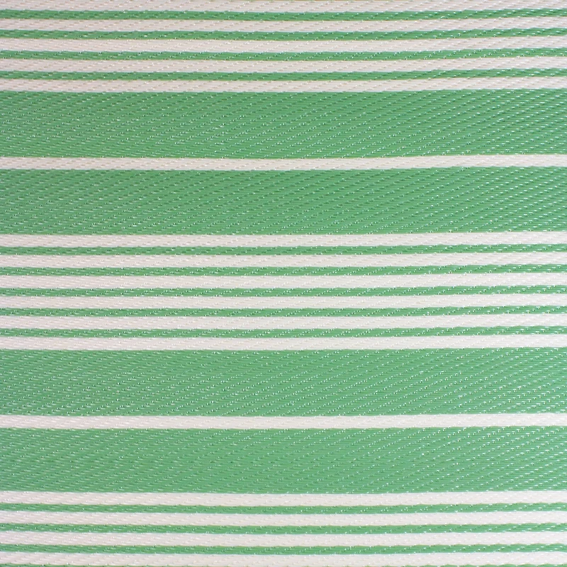 Green & White Striped Outdoor Area Rug, 4ft. x 6ft.