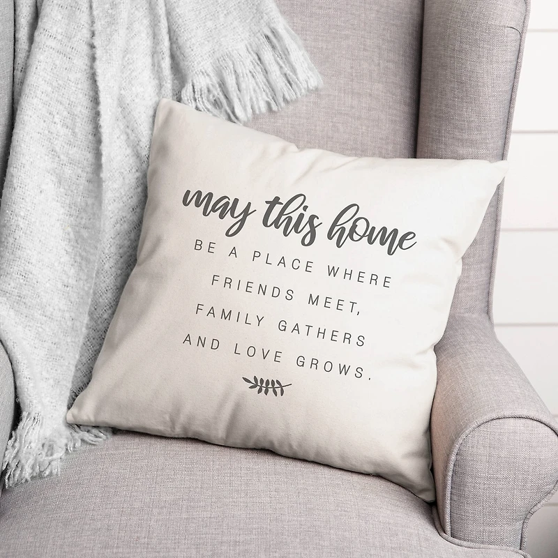 May This Home 18" x 18" Throw Pillow