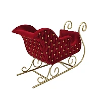 11.75" Burgundy & Gold Sled Tabletop Décor by Ashland®
