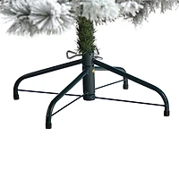 6ft. Pre-Lit Flocked Oregon Pine Artificial Christmas Tree, Clear Lights