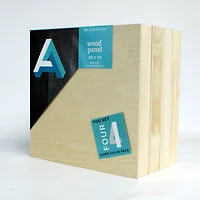 Art Alternatives 4 Pack 10" x 10" Value Pack Classic Gallery Wood Panel