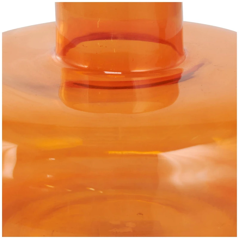Orange Glass Rounded Vase Set