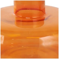 Orange Glass Rounded Vase Set