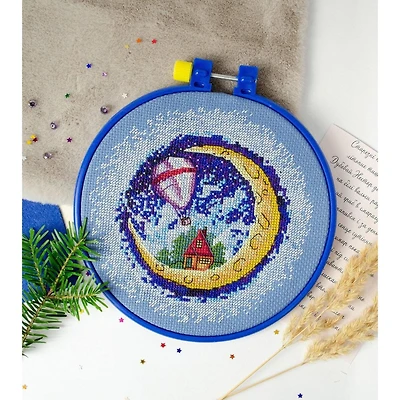 Abris Art House on the Moon Counted Cross Stitch Kit