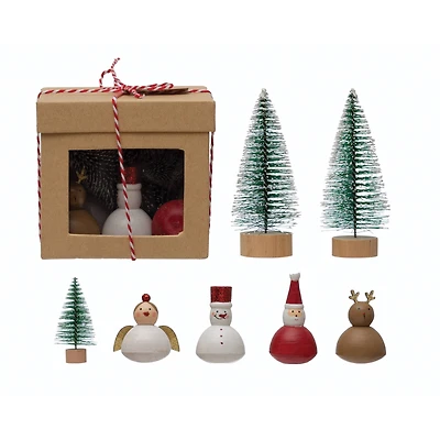 Hello Honey® Christmas Garden Kit with Hand-Painted Wood Figures