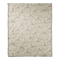 Pumpkin Patterned Coral Fleece Blanket