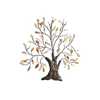 Brown & Green Metal Traditional Wall Décor