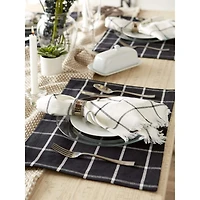 DII® Black Check Fringed Cloth Dinner Napkins, 6ct.