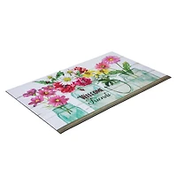 Welcome Friends Spring Bouquet Doormat 18" x 30"
