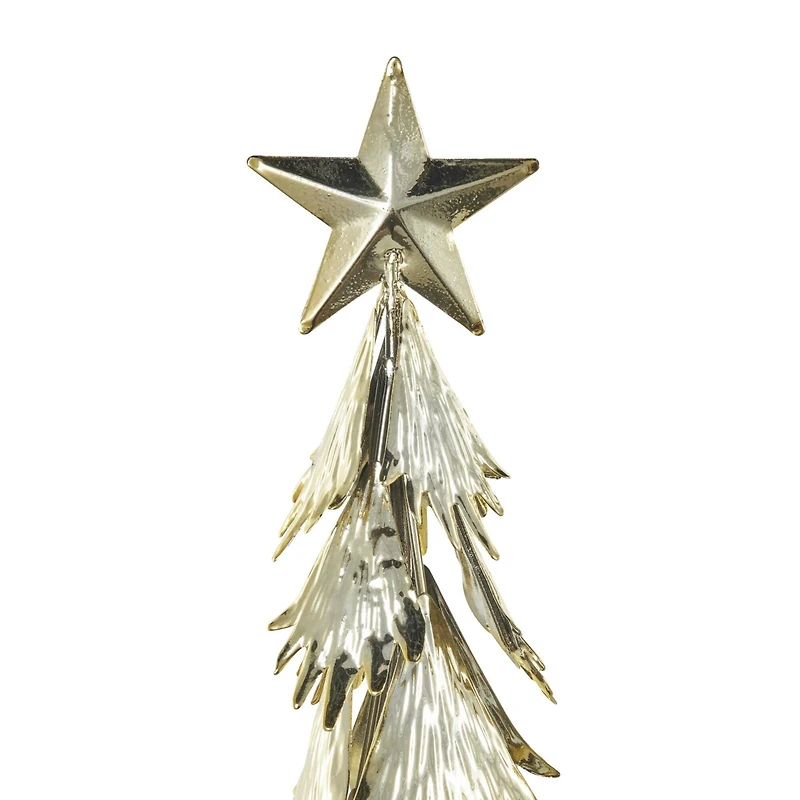 Gold Metal Layered Branch Christmas Tree Set