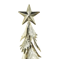 Gold Metal Layered Branch Christmas Tree Set 