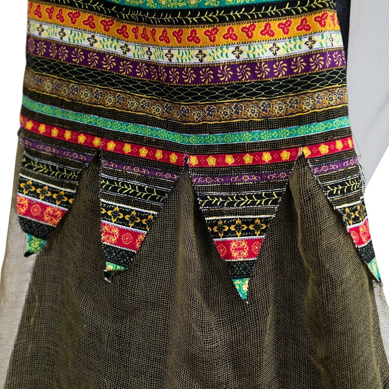 5.5ft. Pre-Lit Black & Green Standing Fortune Witch with Magic Ball Halloween Display