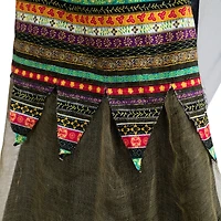 5.5ft. Pre-Lit Black & Green Standing Fortune Witch with Magic Ball Halloween Display