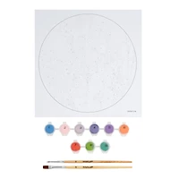Flowers Paint-by-Number Round Plywood Surface Kit by Artist's Loft®