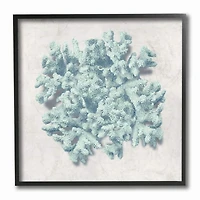 Stupell Industries Coral Blue Sea Beach Design Black Framed Wall Art