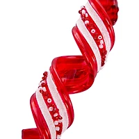 4.75" Red & White Peppermint Twist Glass Ornament by Ashland®