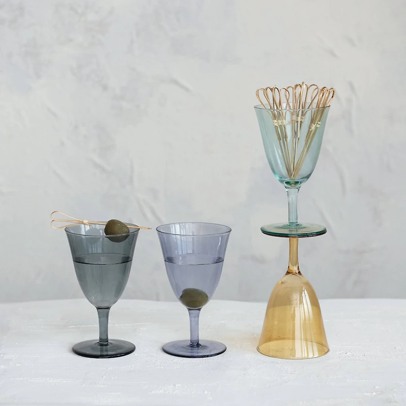 Hello Honey 8oz. Stemmed Wine Glass Set, 4ct.