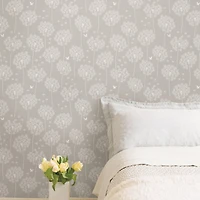NuWallpaper Dandelion Gray Peel & Stick Wallpaper