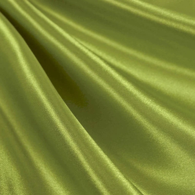 Dark Lime Green Satin