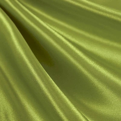 Dark Lime Green Satin