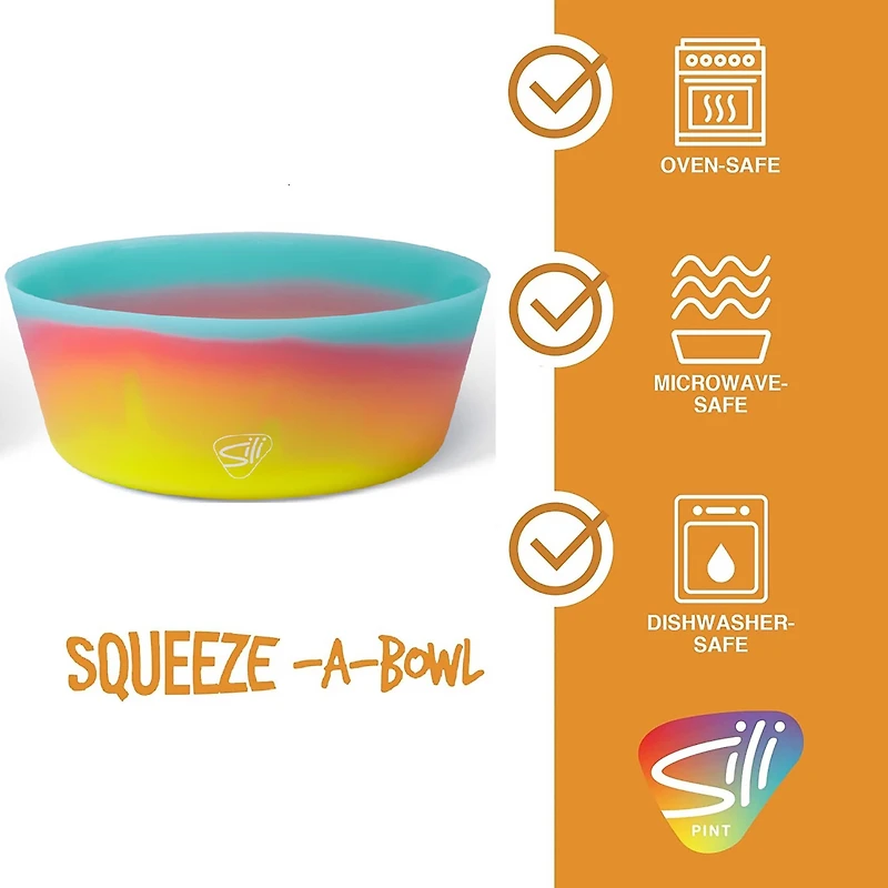 Silipint® 18oz. Aqua & Aurora Silicone Squeeze-A-Bowl Set