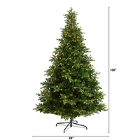 9ft. Pre-Lit North Carolina Spruce Artificial Christmas Tree, Clear Lights