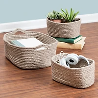 Honey Can Do Champagne Nested Linen Basket Set